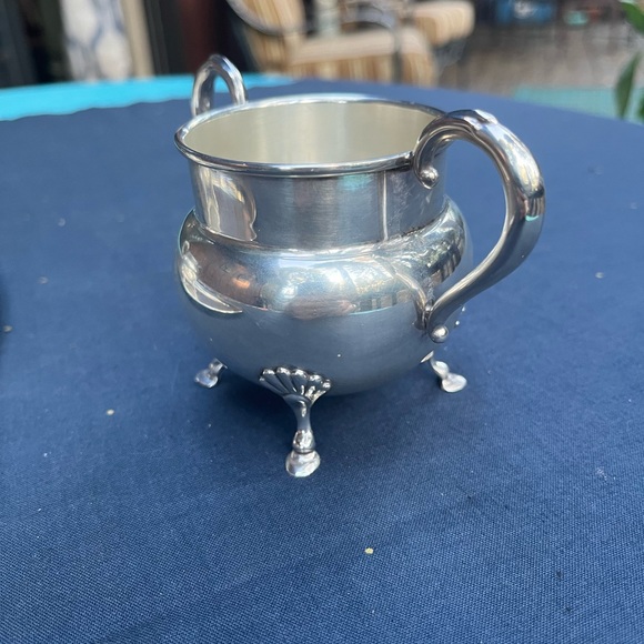 Sterling Silver Tray with Sterling Cream and Sugar, Serving Set - Picture 9 of 16